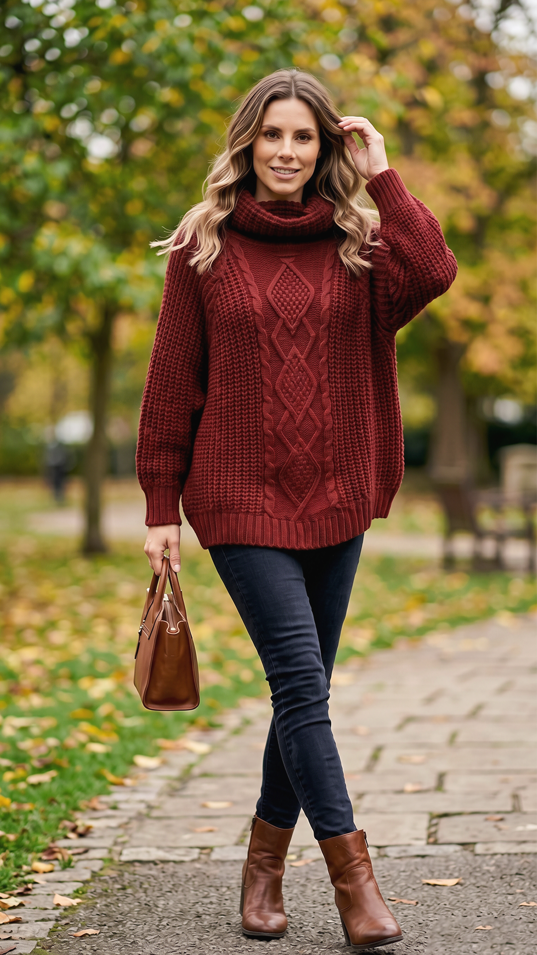 Tricô vermelho oversized